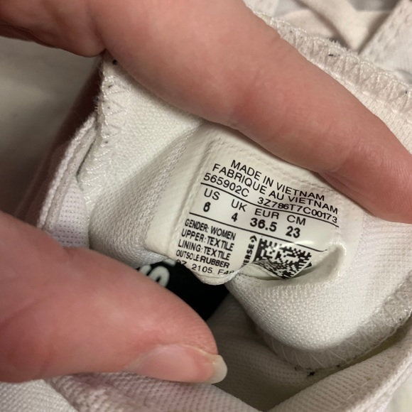 All White Converse High Tops - Picture 6 of 7